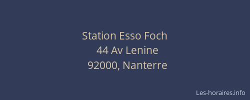 Station Esso Foch