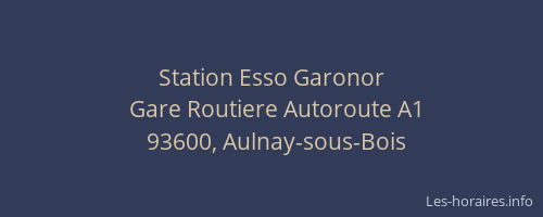 Station Esso Garonor