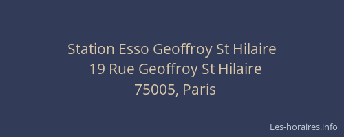 Station Esso Geoffroy St Hilaire