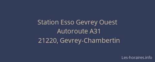 Station Esso Gevrey Ouest