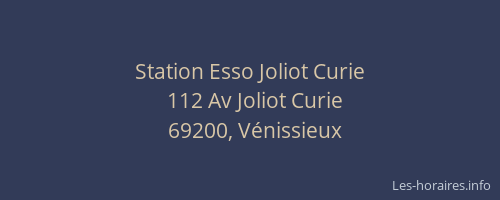 Station Esso Joliot Curie