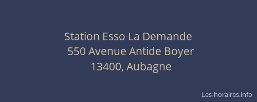 Station Esso La Demande
