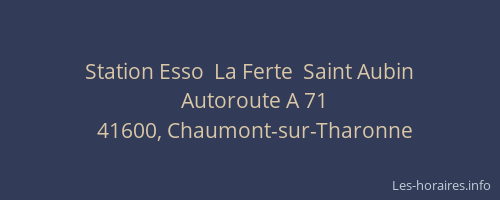Station Esso  La Ferte  Saint Aubin