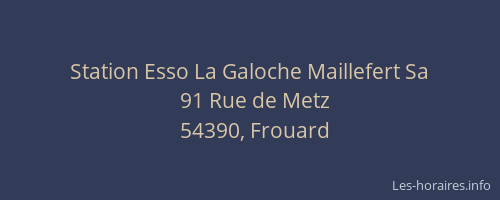 Station Esso La Galoche Maillefert Sa