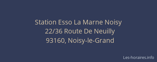 Station Esso La Marne Noisy