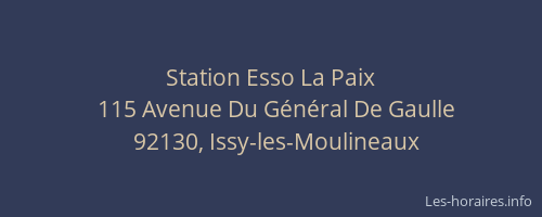 Station Esso La Paix