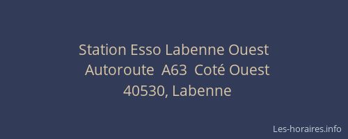 Station Esso Labenne Ouest