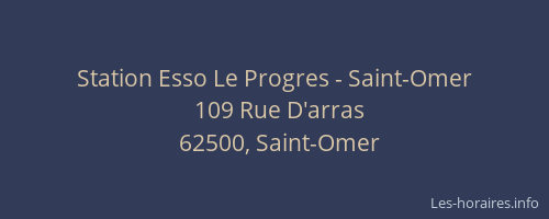 Station Esso Le Progres - Saint-Omer