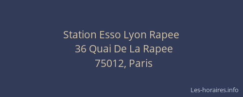 Station Esso Lyon Rapee