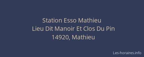 Station Esso Mathieu