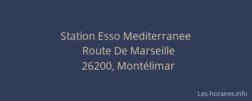 Station Esso Mediterranee