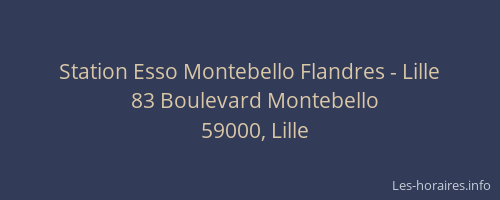 Station Esso Montebello Flandres - Lille