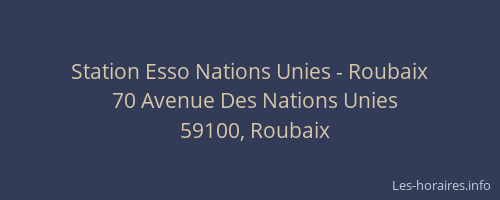 Station Esso Nations Unies - Roubaix