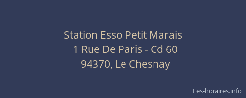 Station Esso Petit Marais