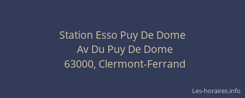 Station Esso Puy De Dome