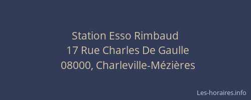 Station Esso Rimbaud