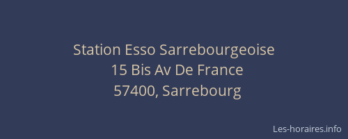 Station Esso Sarrebourgeoise