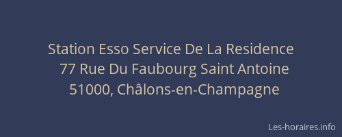 Station Esso Service De La Residence