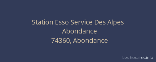 Station Esso Service Des Alpes