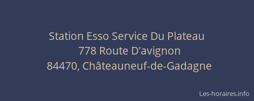 Station Esso Service Du Plateau