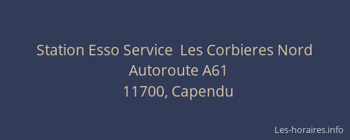 Station Esso Service  Les Corbieres Nord
