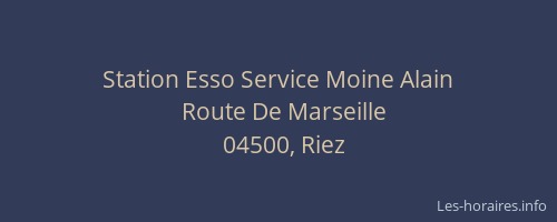 Station Esso Service Moine Alain
