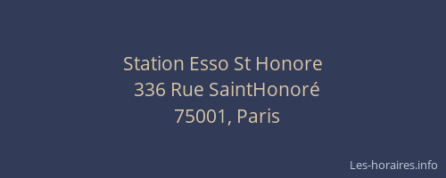Station Esso St Honore