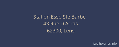 Station Esso Ste Barbe