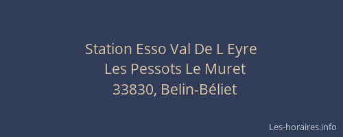 Station Esso Val De L Eyre