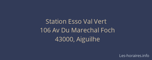 Station Esso Val Vert
