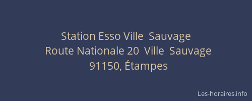 Station Esso Ville  Sauvage
