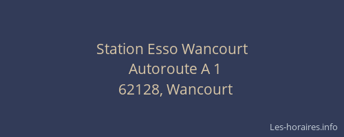 Station Esso Wancourt