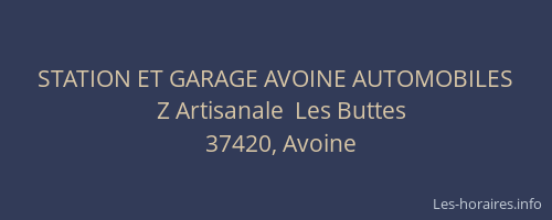STATION ET GARAGE AVOINE AUTOMOBILES