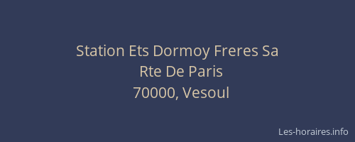 Station Ets Dormoy Freres Sa
