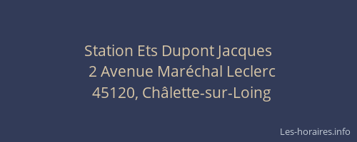 Station Ets Dupont Jacques