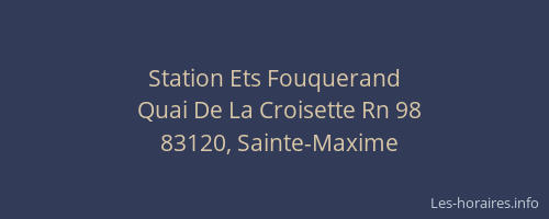 Station Ets Fouquerand