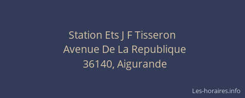 Station Ets J F Tisseron