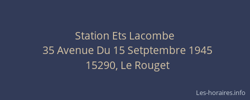 Station Ets Lacombe