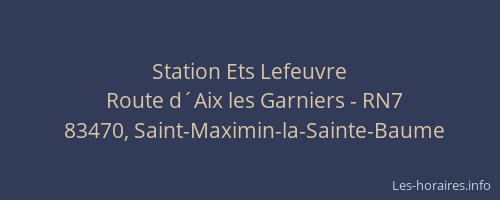Station Ets Lefeuvre