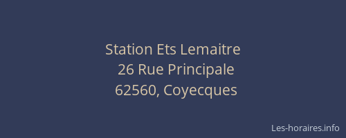 Station Ets Lemaitre