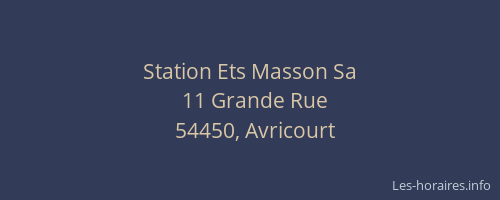 Station Ets Masson Sa