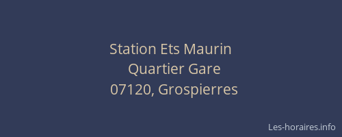 Station Ets Maurin