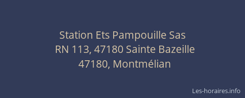 Station Ets Pampouille Sas