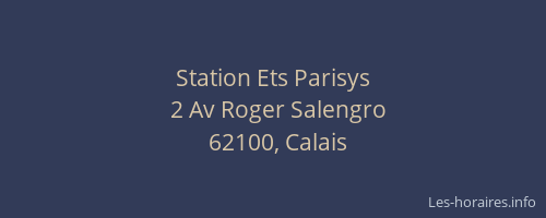 Station Ets Parisys