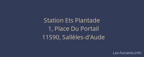 Station Ets Plantade