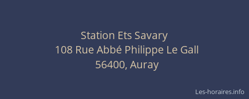 Station Ets Savary