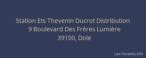 Station Ets Thevenin Ducrot Distribution