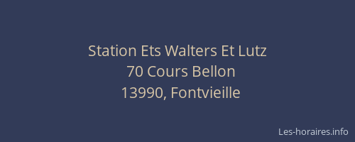 Station Ets Walters Et Lutz