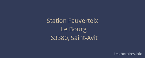 Station Fauverteix