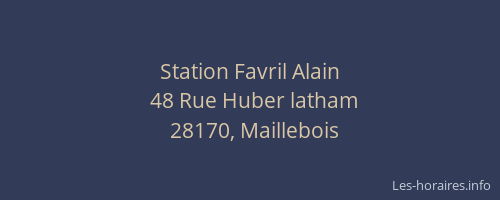Station Favril Alain